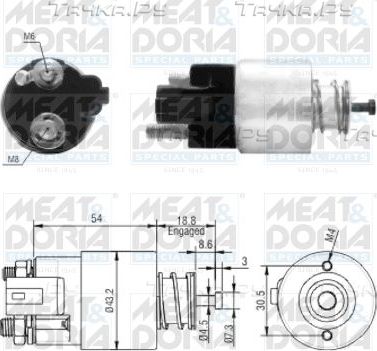 Втягивающее реле стартера Meat & Doria для Kia Proceed I 2008-2013. Артикул 46155