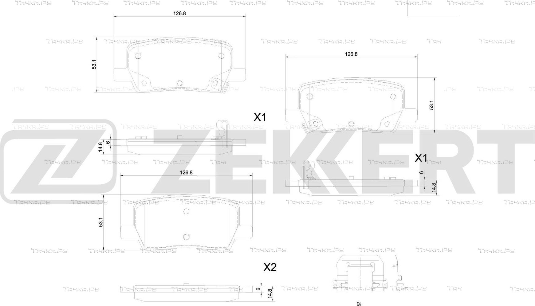 Тормозные колодки Zekkert. Артикул BS-1405