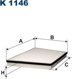 Салонный фильтр Filtron. Артикул K 1146