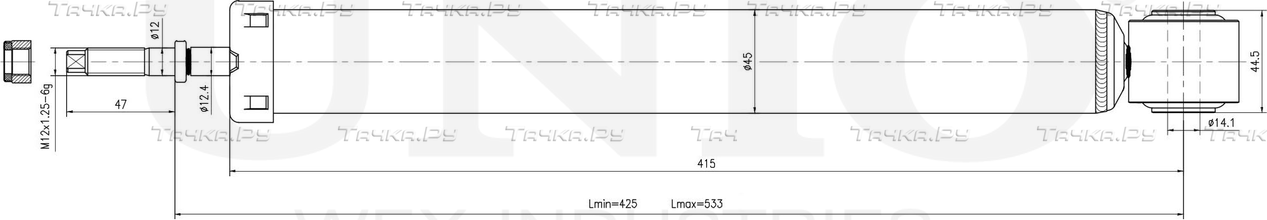 Амортизатор подвески (Unio). Артикул SAB-10688