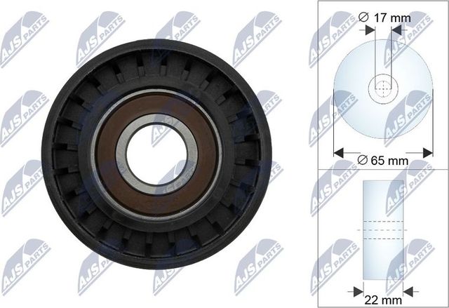 Натяжной ролик (натяжитель) приводного поликлинового ремня NTY. Артикул RNK-ME-086