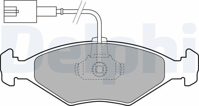 Тормозные колодки Delphi (Low-Metallic) передние для Fiat Palio I 1997-2012. Артикул LP1855