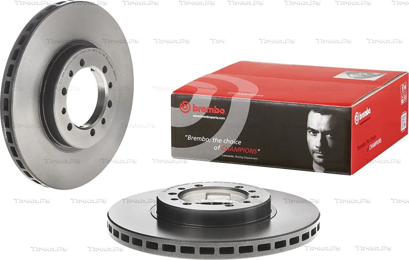 Тормозной диск Brembo UV Coated передний для Mitsubishi L200 III 1996-2007. Артикул 09.8071.11