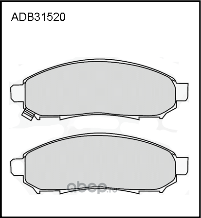 КОЛОДКИ ТОРМОЗНЫЕ | перед | (Allied Nippon). Артикул ADB31520HD