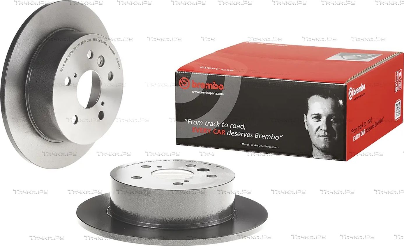 Тормозной диск Brembo UV Coated задний для Toyota Avalon III 2007-2012. Артикул 08.B566.11