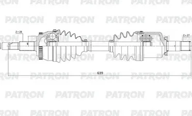 Полуось (Patron). Артикул PDS0567