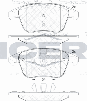 Тормозные колодки Icer передние для Citroen C4 II 2009-2026. Артикул 181866-200