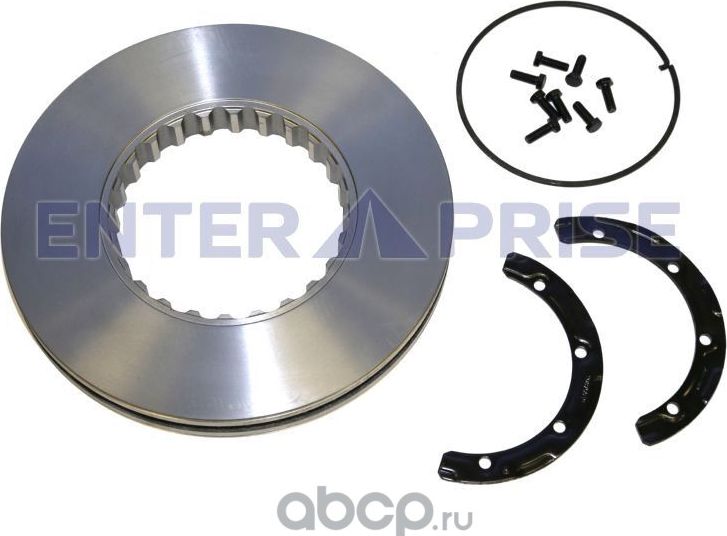 Диск тормозной Volvo FH12, RVI Premium DXI передний/задний вентилируемый (с креп (Enterprise). Артикул DD42090