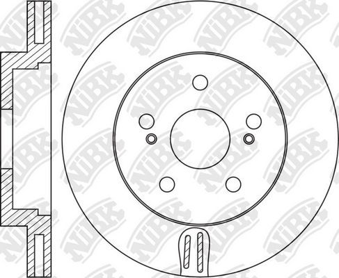 Тормозной диск NiBK передний для Toyota Allion II 2007-2026. Артикул RN2074