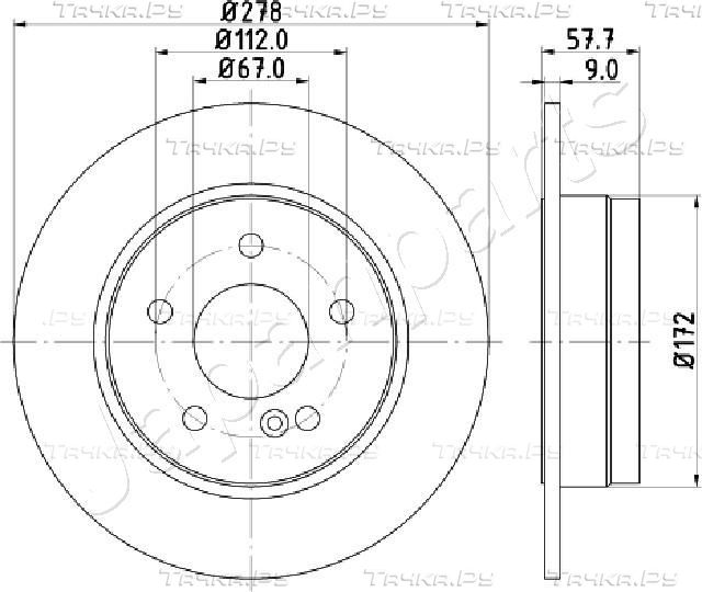 Тормозной диск Japanparts. Артикул DP-0508