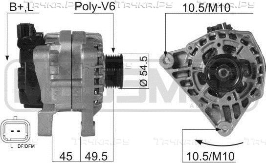 Генератор Era OEM для Fiat Scudo I 1998-2006. Артикул 210054