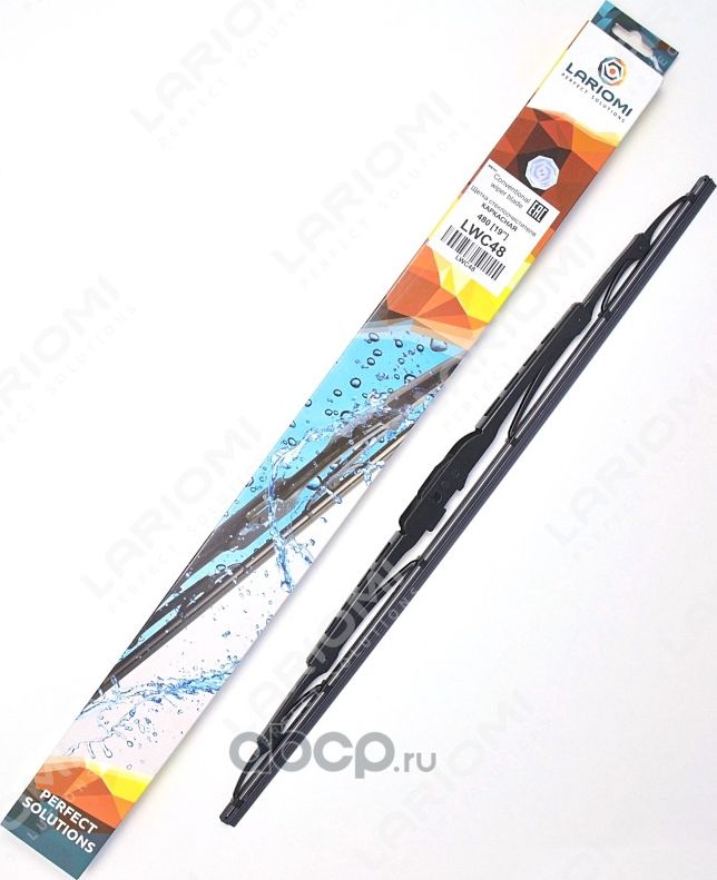 ЩЕТКА СТЕКЛООЧИСТИТЕЛЯ КАРКАСНАЯ 480 ММ (1 ШТ.) (Lariomi). Артикул LWC48 