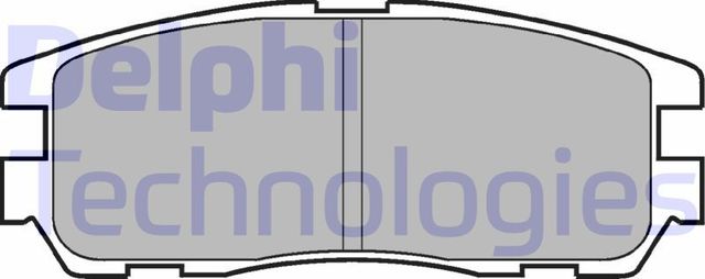 Тормозные колодки Delphi (Low-Metallic) задние для Great Wall Hover H3 2009-2016. Артикул LP965