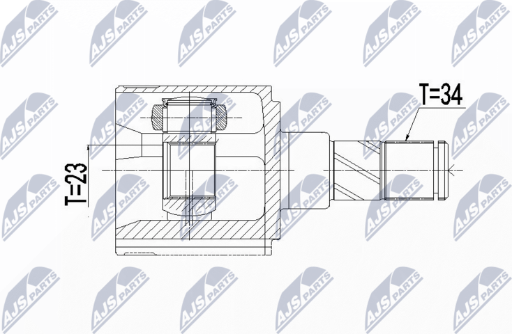 Шрус внутренний (граната) NTY. Артикул NPW-BM-124