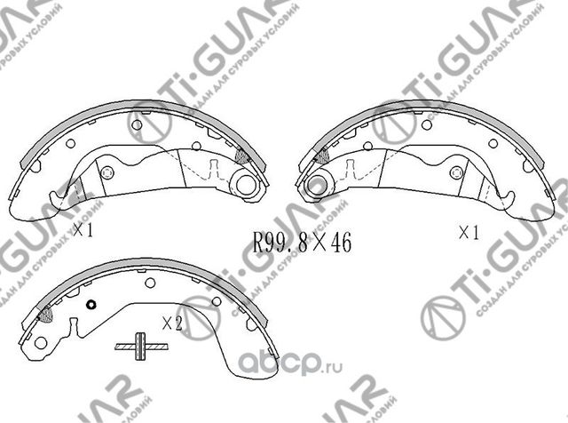 Тормозные колодки (TI-Guar). Артикул TG6212