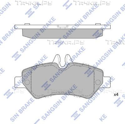 Тормозные колодки Sangsin Hi-Q. Артикул SP1562
