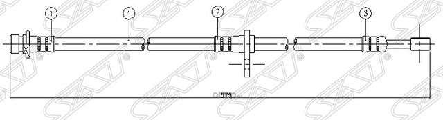 Шланг тормозной передний Таиланд HONDA CIVIC 01- (SAT). Артикул ST01465S5AJ02