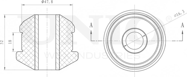 Сайлентблок рычага подвески (Unio). Артикул RMP-20599