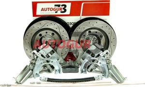 Тормоза дисковые задние с перфорированными дисками на гражданский мост с суппортомдля ВАЗ 2112 (под ручник) для УАЗ Патриот 2014-2025. Артикул N-DT-UAZ-SP-Z-PD