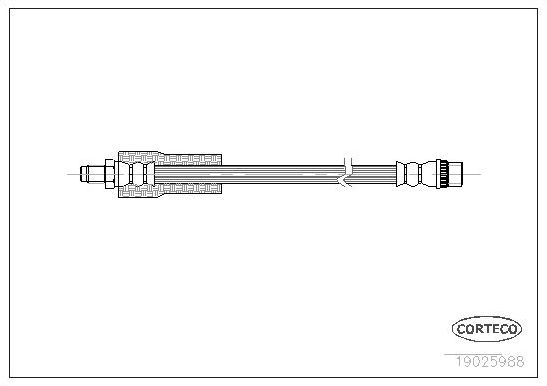 Тормозной шланг Corteco передний для Renault Vel Satis I 2004-2009. Артикул 19025988