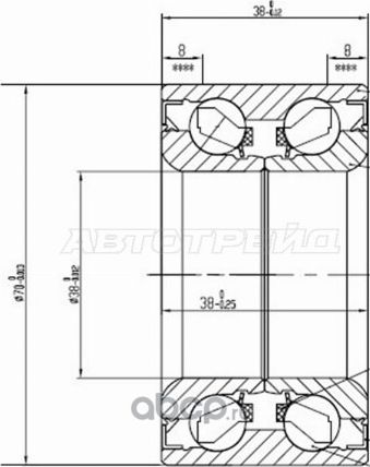 Подшипник FR ступицы TOYOTA RUSH,LITETOWNACE с AB (SAT). Артикул ST9004363369