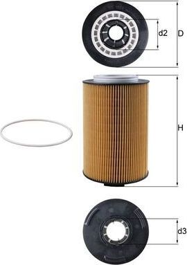 Масляный фильтр Mahle. Артикул OX 1028D