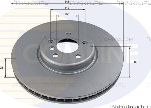 Тормозной диск Comline Comline передний правый для BMW 8 II (G14/G15/G16) 2018-2026. Артикул ADC5030VR