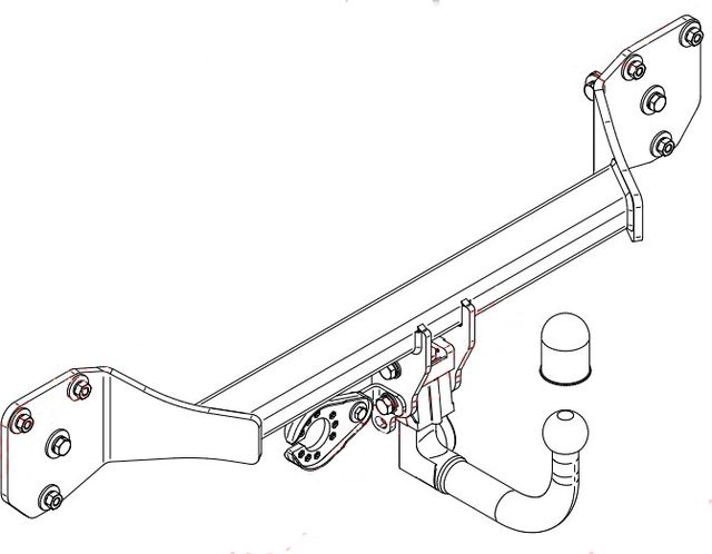 Фаркоп Steinhof для Mercedes-Benz CLA-Класс II C118, X118 2019-2026 (вкл. с AMG-пакетом). Быстросъемный крюк. Артикул M-169