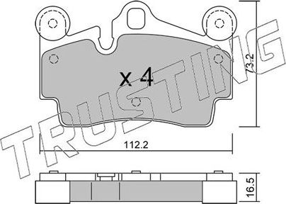 Тормозные колодки Trusting. Артикул 671.0
