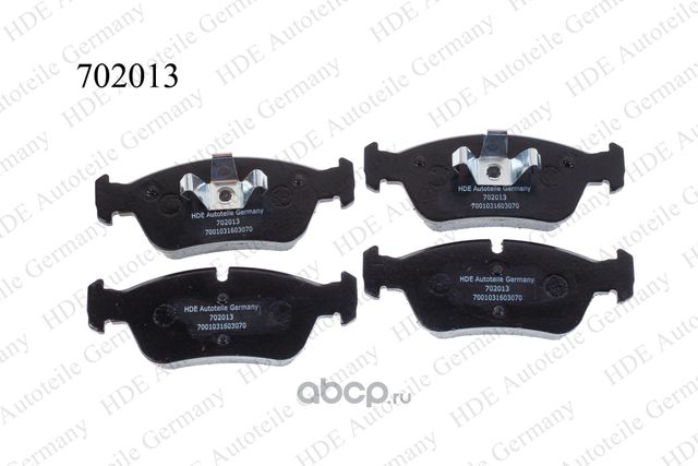 Колодки тормозные дисковые BMW Е87,E90 FR 702013 (HDE). Артикул 702013
