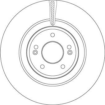 Тормозной диск TRW передний для Genesis G70 I 2017-2026. Артикул DF6572
