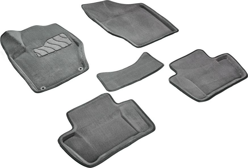 Коврики Seintex 3D ворсовые для салона Citroen C4 II 2012-2026 Серые. Артикул 99068