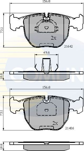 Тормозные колодки Comline Comline. Артикул CBP01096