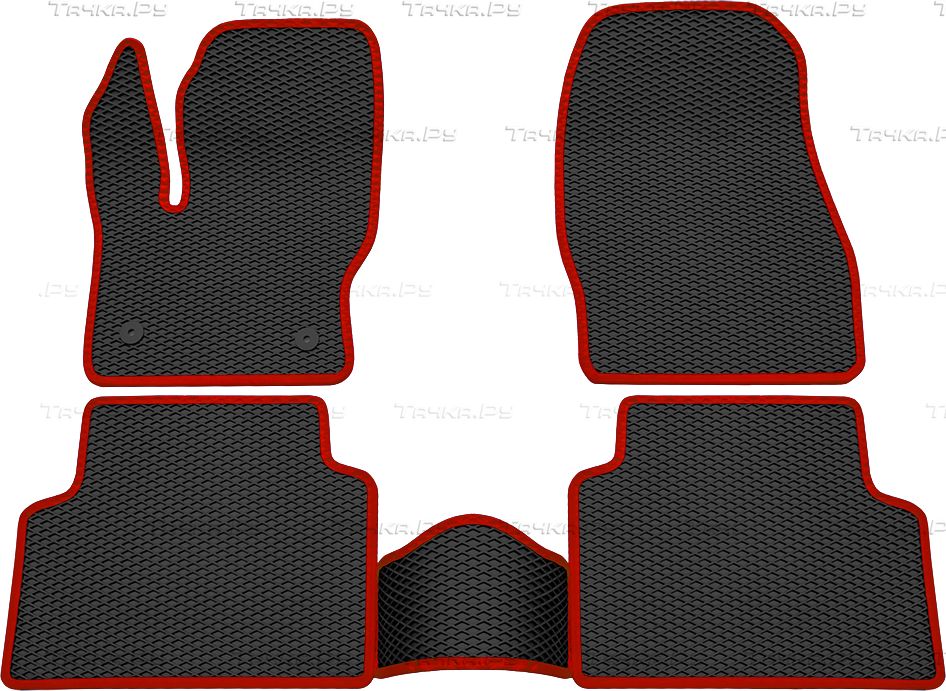 Коврики Rezkon EVA для салона Ford Kuga II 2012-2016 Красный кант. Артикул 9016020104