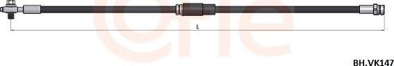 Тормозной шланг Cofle передний для Volkswagen Caddy IV 2015-2019. Артикул 92.BH.VK147