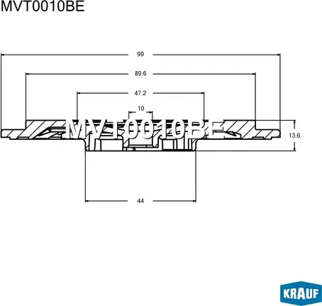 Задняя пластина турбокомпрессора Krauf. Артикул MVT0010BE