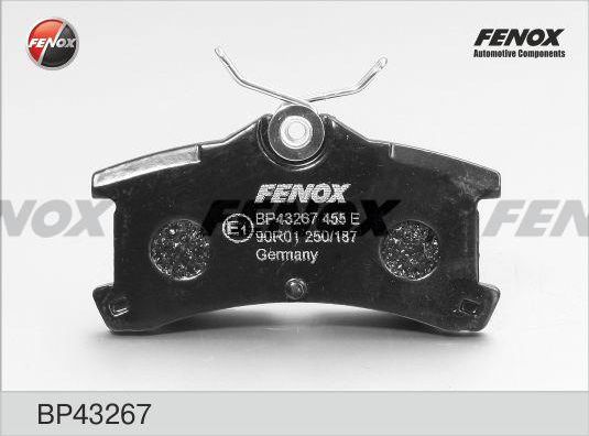 Тормозные колодки Fenox. Артикул BP43267