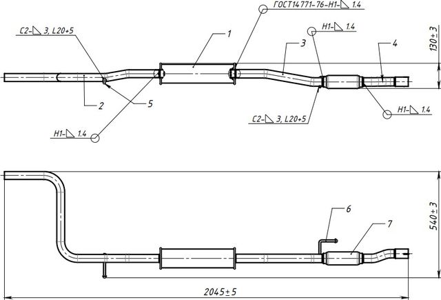 Глушитель Trialli (алюминий / сталь) для Fiat Albea 2001-2009. Артикул EAM 0371