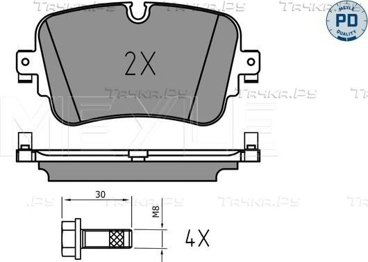 Тормозные колодки Meyle PD задние для Audi SQ7 I (4M) 2016-2019. Артикул 025 223 0717/PD