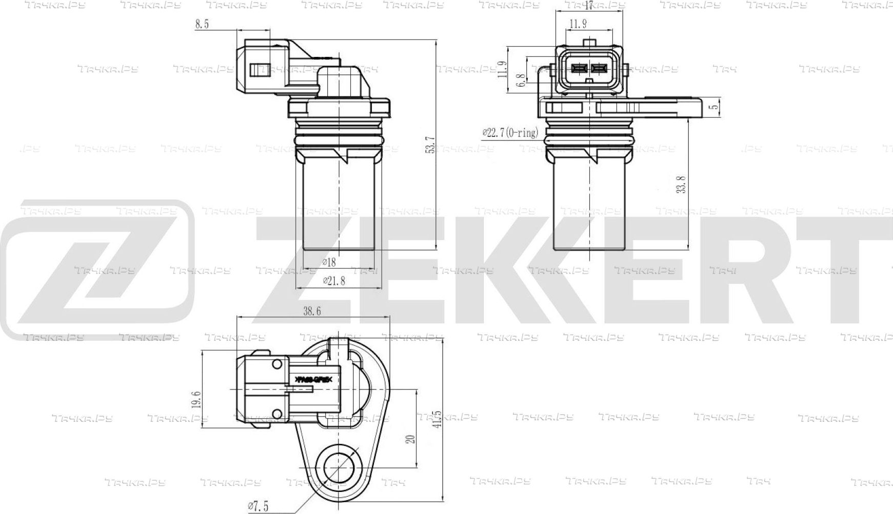 Датчик положения распредвала Zekkert для Ford Transit VI 2000-2006. Артикул SE-5039