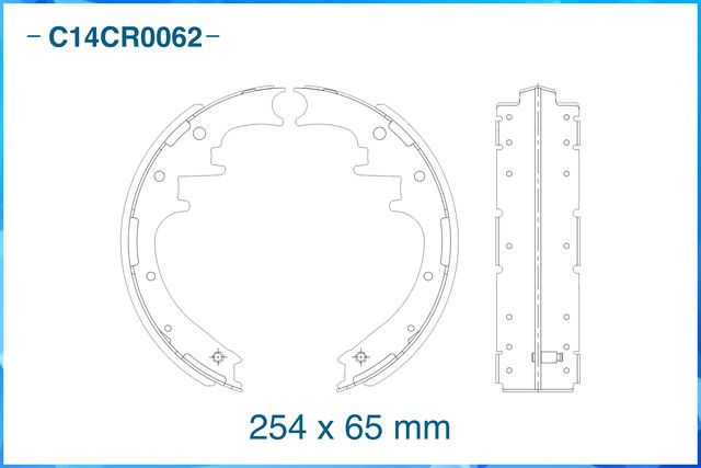 Колодки тормозные задние барабанные (Cworks). Артикул C14CR0062