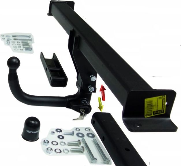 Фаркоп Steinhof для Porsche Macan 2014-2026 (вкл. Sport Design Pack, кроме GTS). Быстросъемный крюк. Артикул P-203