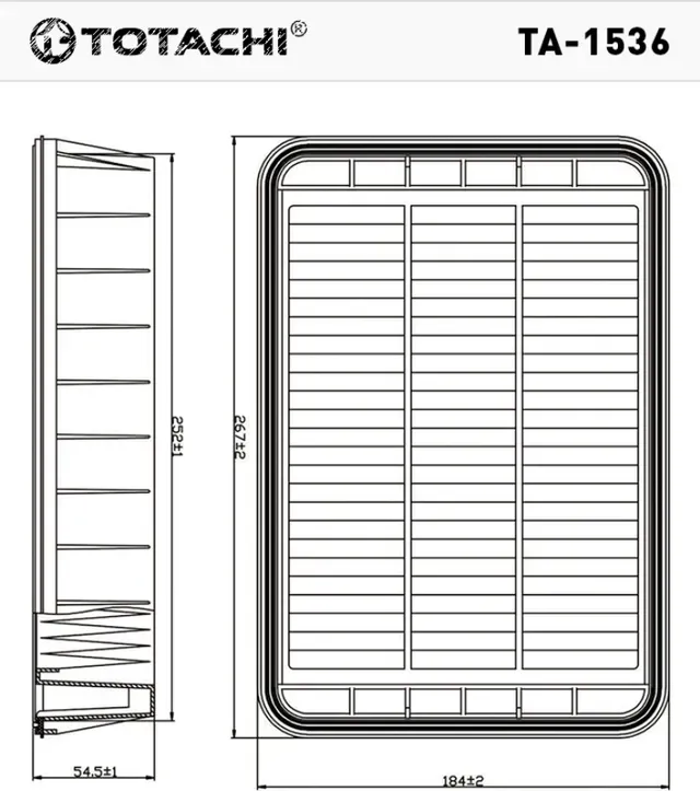 Фильтр воздушный (Totachi). Артикул TA1536