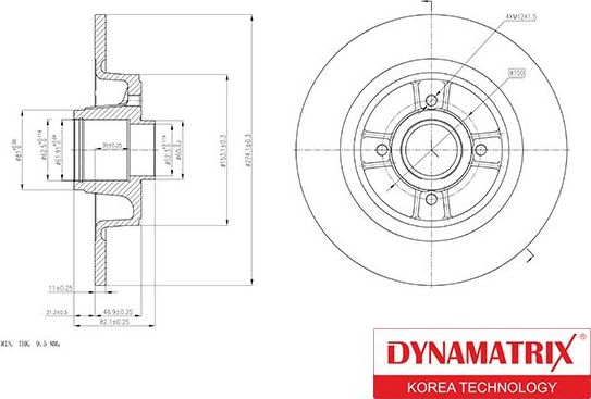 Тормозной диск Dynamatrix. Артикул DBD1656