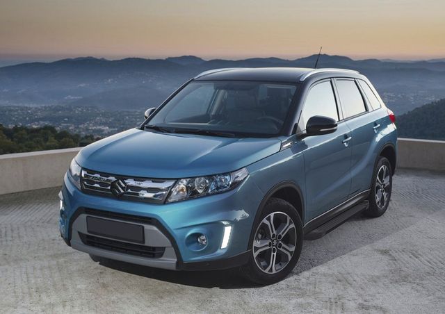 Пороги алюминиевые Rival Black для Suzuki Vitara IV 2015-2018. Артикул F160ALB.5503.1