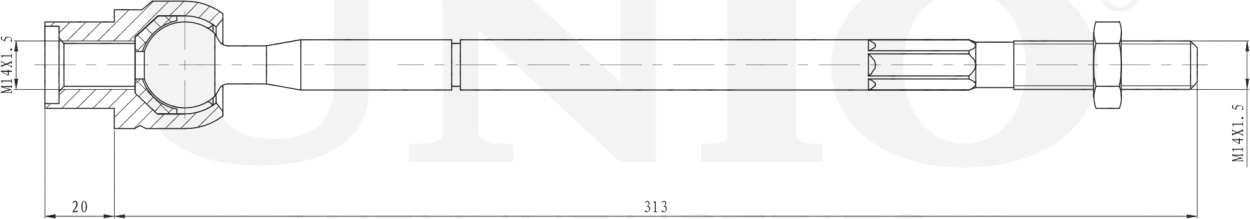 Тяга рулевая (Unio). Артикул SSP-30080