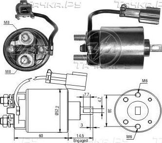 Втягивающее реле стартера Era. Артикул ZM719