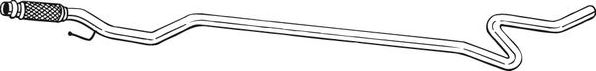 Глушитель (труба соединительная промежуточная) Bosal. Артикул 950-025