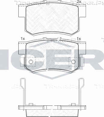 Тормозные колодки Icer задние для Acura Legend I 1987-1991. Артикул 181187