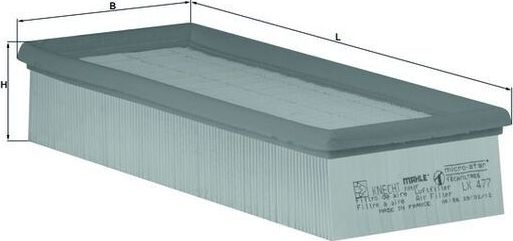Воздушный фильтр Mahle для Renault Avantime 2001-2003. Артикул LX 477